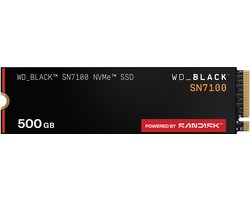 Western Digital Black SN7100 - Interne SSD - PCI Express 4.0 x4 - NVMe M.2 2280 3d v-nand (TLC) - 500 GB