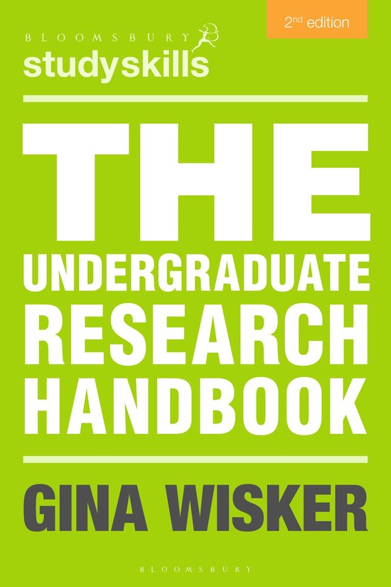 Bloomsbury Study Skills - The Undergraduate Research Handboo ... - cover