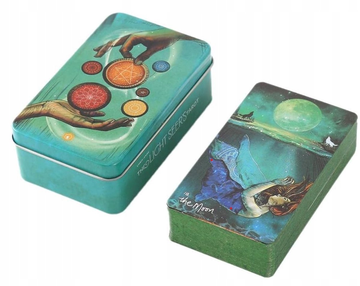 The Light Seer's Tarot Kaartspel - 78 Kaarten in Metalen Doos