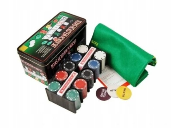 HEITOK Pokerset – 200 Casinochips Van 11,5 G – 5 Kleuren, 2 Decks Kaarten, Dealerchip, 5 Dobbelstenen – Aluminium Koffer – Voor Texas Hold'em En Blackjack – 2-6 Spelers