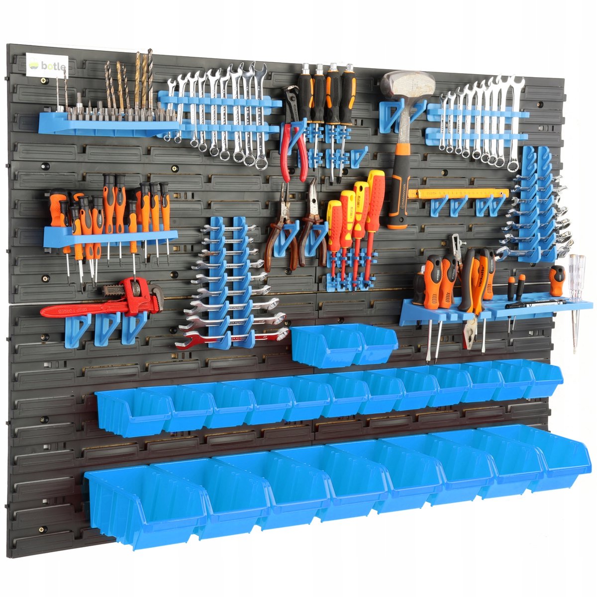 Werkplaatswand met 22 bakken - 115x78cm - Garages & Werkplaatsen