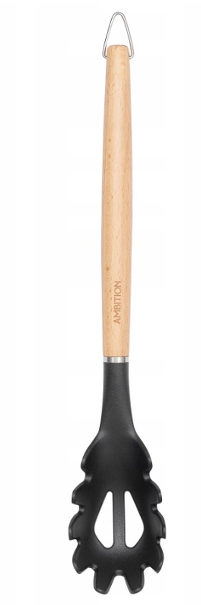 Pastalepel 32 cm - Nylon & Hout - Ambition Natural Collectie