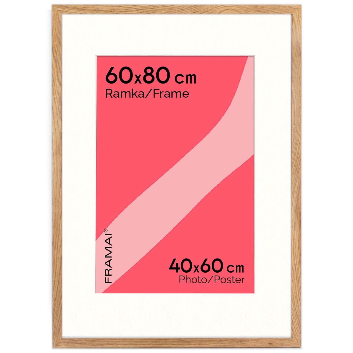 Drizzle Fotolijst 60x80 cm met Passepartout (40x60)