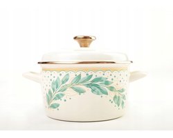 Metalac Green Line Emaille Pan met Deksel - 6L - 24cm