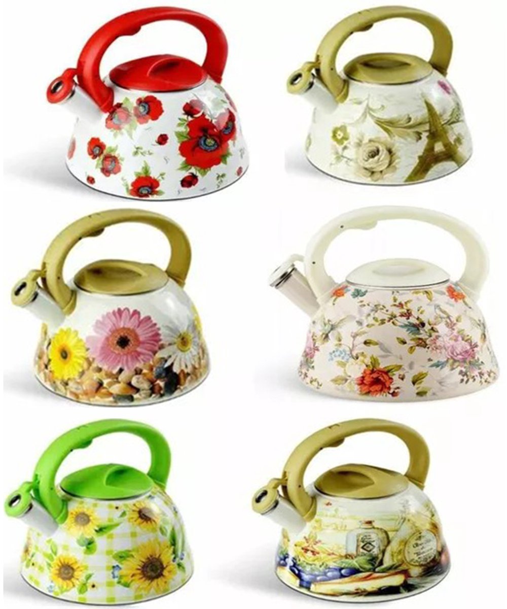Emaille Waterkoker Staal 3L - Diverse Kleuren