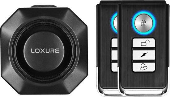 Loxure Fietsalarm+ met Bevestigingsset en 2 Afstandsbedieningen 3D-sensor - 3 Geluidssterktes - Waterdicht - USB-C oplaadbaar