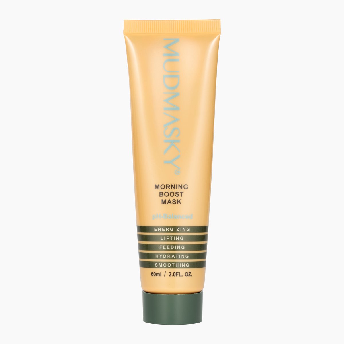 MUDMASKY® Morning Boost Mask 60ml - Gezichtsmasker - Verfrissende romige ochtendmasker voor strakke huid- energieboost - Huidherstellend - 2 Minuten clay mask voor droge/normale/vette huid