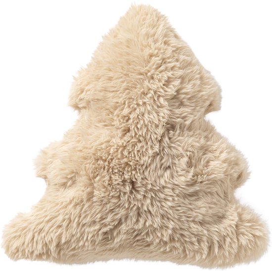 MARRY - sierkussen 50x46 cm - kerstboom - Bleached Sand - beige
