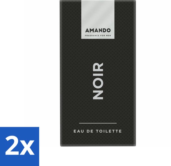 2 x Amando Noir Eau de Toilette 50 ml - Mannen Parfum - Eau De Toilette - Klassieke Geur - Mannelijke Geur - Amando Noir