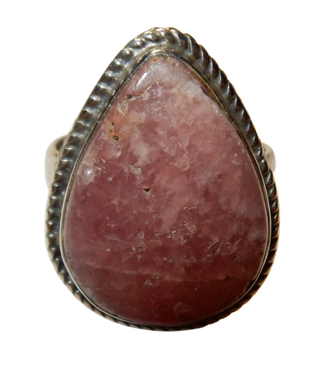 Zilveren Rhodochrosiet Ring Mt. 18