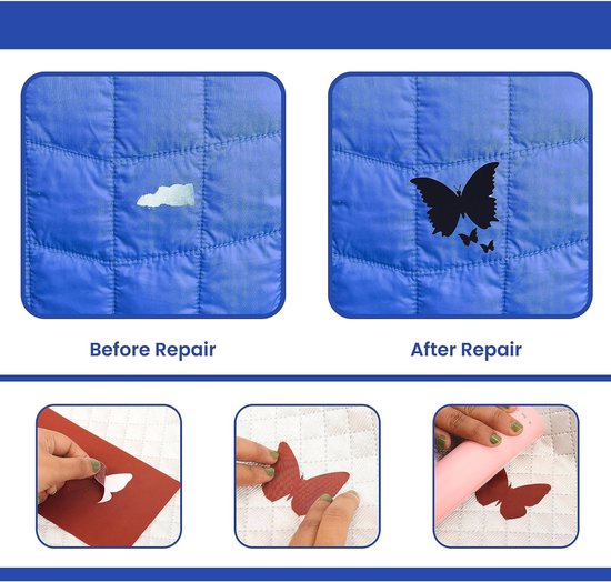 Zelfklevende Nylon Reparatie Vellen 15 Pak - Lichtgewicht Waterbestendige Vellen Kleding Jas Tent Slaapzak Gaten Reparatie - Duurzame Zelfklevende Plakkers Textiel-Reparatie — afbeelding 5