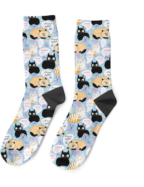 Vrolijke poezen sokken voor blije voeten I Happy socks voor een lach