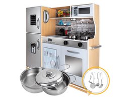 Golermo Kinderkeuken XL met Licht & Geluid – Compleet met Accessoires – Speelgoedkeuken voor Kinderen 3+