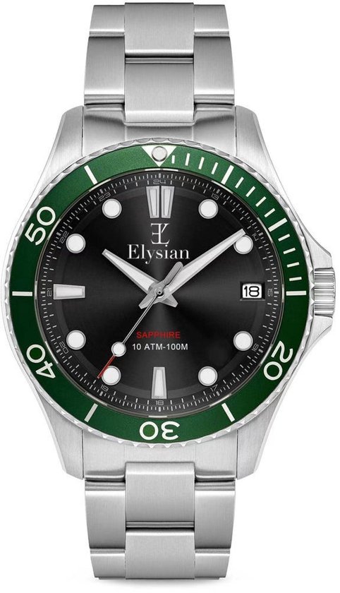 Montre Homme Elysian Argent 42 mm - Acier 316L - 10 ATM - Seiko