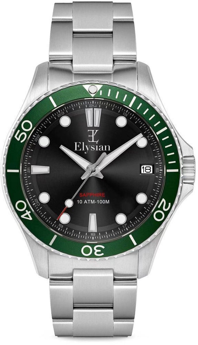 Elysian Heren horloge Zilver 42mm - 316L Staal - 10ATM - Seiko - Cadeau voor man