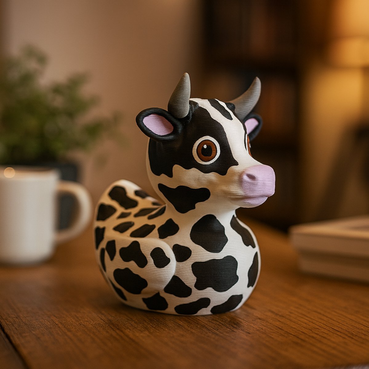 TheDuckSpecialist – Grote Cow Eend – 3D-geprint Farm Duck Beeldje – Display Ornament for Home