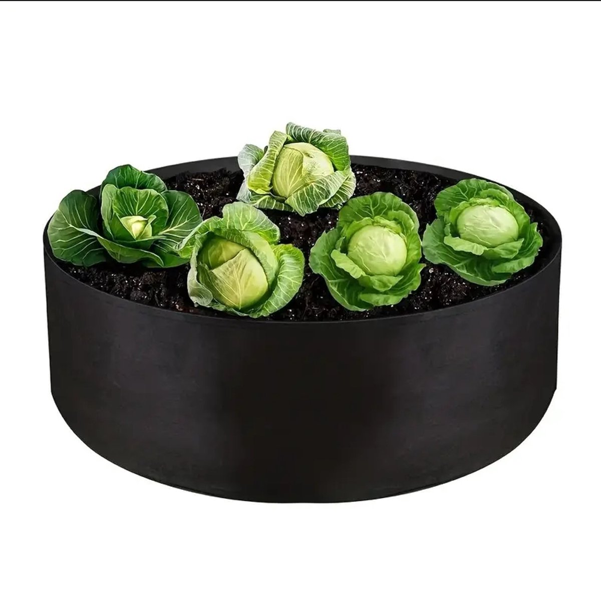 Jonyx - Groeizak moestuin - Plantenzak - Kweekzak -Tuinieren - Stof - 57 liter - Rond - 60 cm diameter - 60x20 cm - Zwart