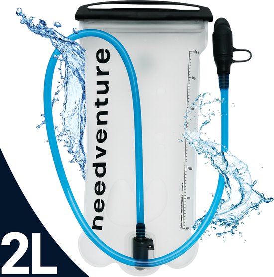 Sac à dos d'hydratation avec poche à eau de 2 L, convient pour la randonnée, le cyclisme, la course, le camping, l'escalade et d'autres activités de plein air (noir