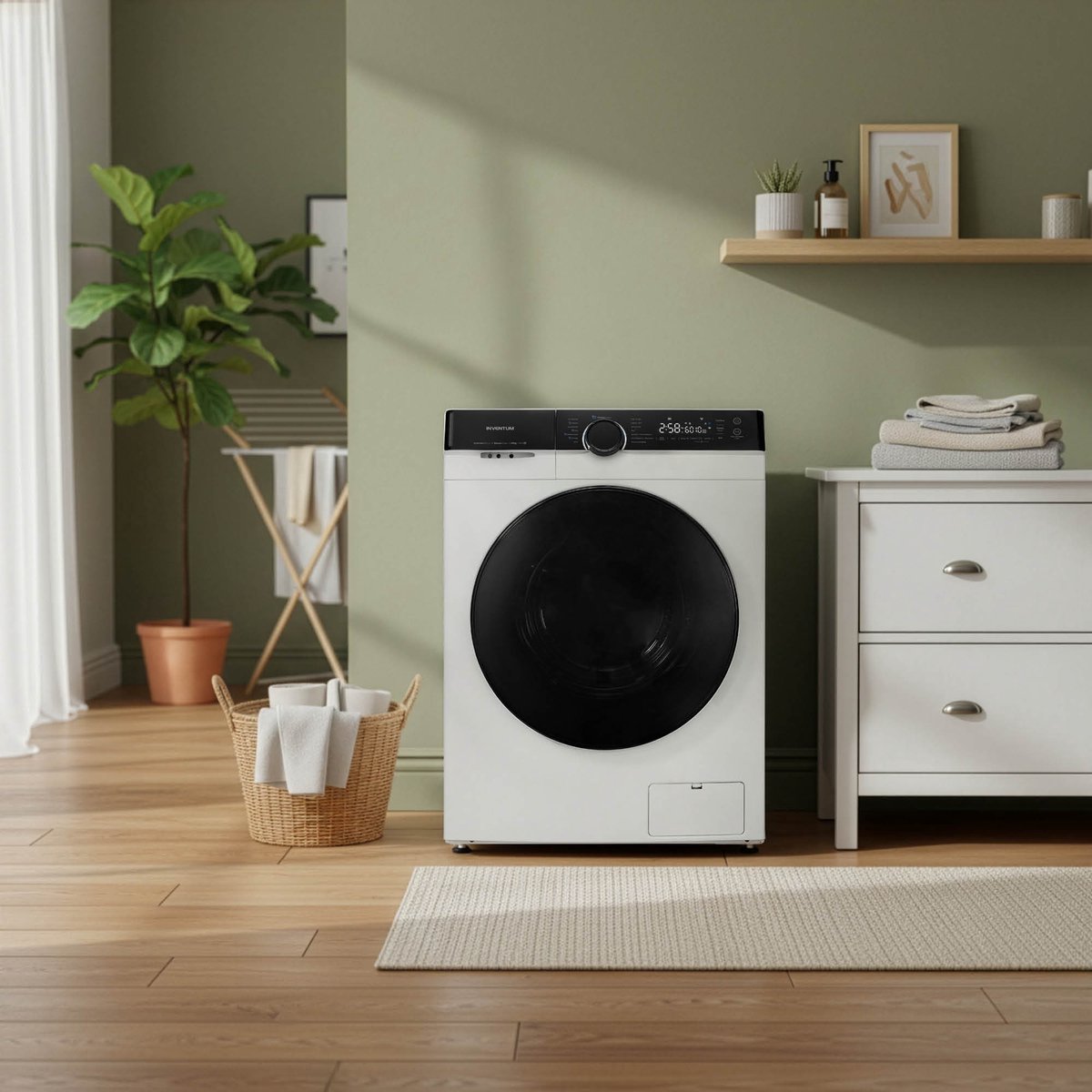 Inventum VWM1010W - Wasmachine - 10kg - 14 programma's - 1400 toeren - Energieklasse A-30% - Steam Clean - Stil: 72 dB - Wit/Zwart — afbeelding 3