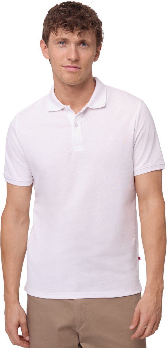 DANISH ENDURANCE Classic Fit Poloshirt Heren - biologisch katoen - Korte mouw - Wit - Maat 3XL