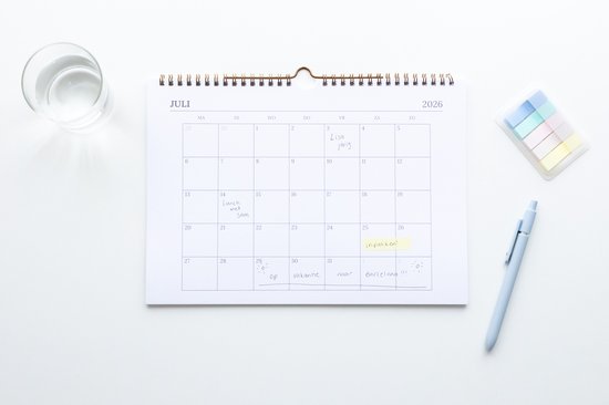 Planbooks - Calendrier mensuel - Agenda familial 2026 - Agenda mensuel 2026 - Calendrier mensuel 2026 suspendu - Agenda mensuel