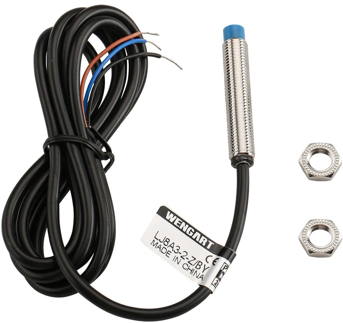 Nabijheidssensor M8 2mm Distantie, Inductieve Sensor voor Contactloze Detectie, IP67 Waterdicht