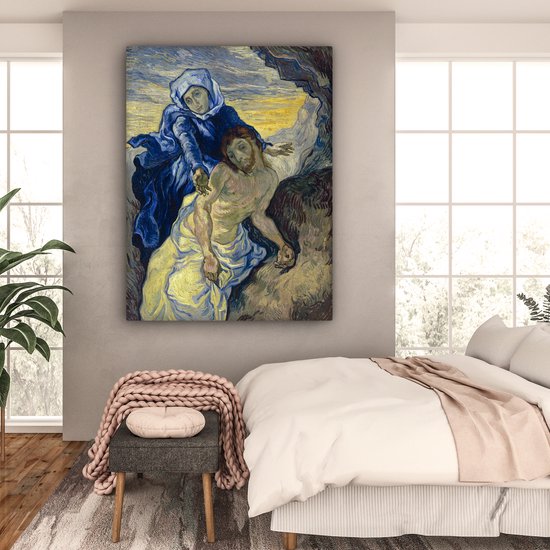 Peinture sur toile 120x160 cm - Décoration murale Pietà (d'après Delacroix) - Vincent van Gogh - Décoration murale salon - Décoration chambre - Accessoires de chambre - Peintures
