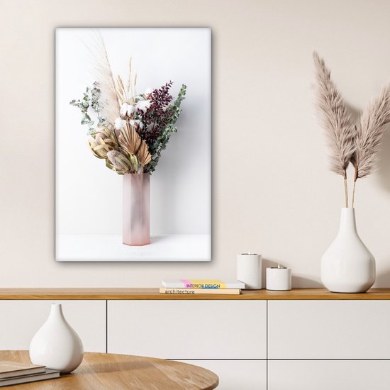 Tableau sur toile Feuilles - Fleurs - Nature morte - 40x60 cm - Décoration murale