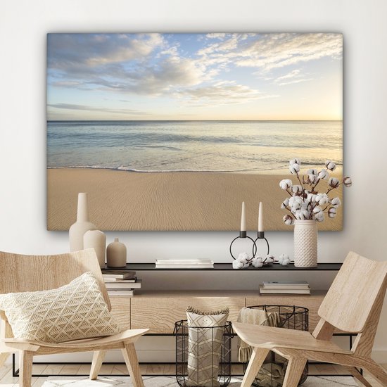 Peintures sur Toile Plage - Water - Nuages - 120x80 cm - Décoration murale