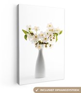 Tableau sur toile Nature morte - Vase - Fleurs - 20x30 cm - Décoration murale