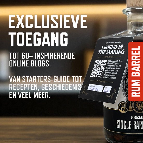 Deer Jimmy’s® Make Your Own Rum / Legendary Drink – Batch 24: Jamaican Rum Barrel Chips – Maak je eigen drank met eiken houtsnippers van een premium Rum vat