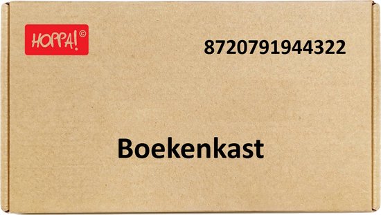 Hoppa! Boekenkast Vintage - Opbergkast - Rechthoekige Vakken - Kast Voor Boeken - Bruin - 70 x 24 x 159 (B x D x H)