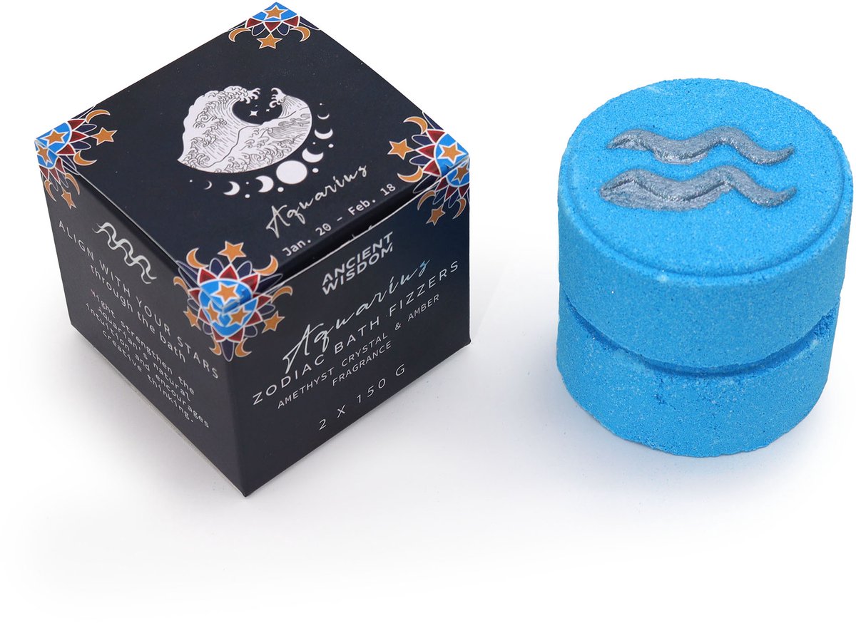 Sterrenbeeld Waterman - Horoscoop cadeau - Badbruisballen set