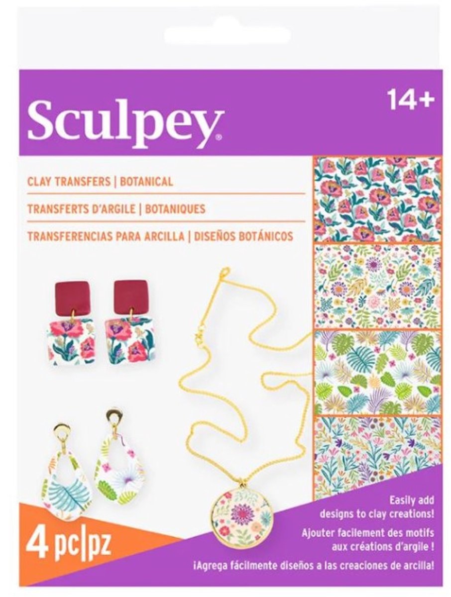 Tools Clay Transfers Botanicals - Sculpey