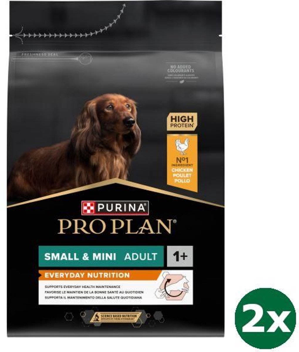 Pro Plan 2x3 kg Pro plan dog adult small / mini kip hondenvoer