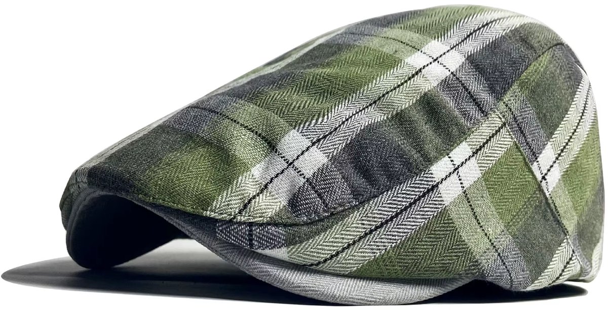 Flatcap Ruit Groen – Platte Pet Vintage Gatsby Style – Klassiek en Stijlvol – One Size Heren