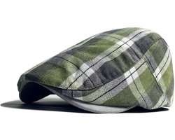 Flatcap Ruit Groen – Platte Pet Vintage Gatsby Style – Klassiek en Stijlvol – One Size Heren