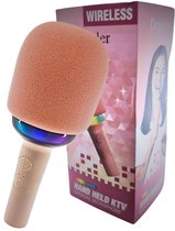 Doppler Rainbow Karaoke Microfoon – Bluetooth 5.0, LED Verlichting & Stemvervormer – Roze