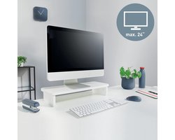 Boraboi® Verhoogde monitorstandaard met opbergruimte voor ergonomisch werken