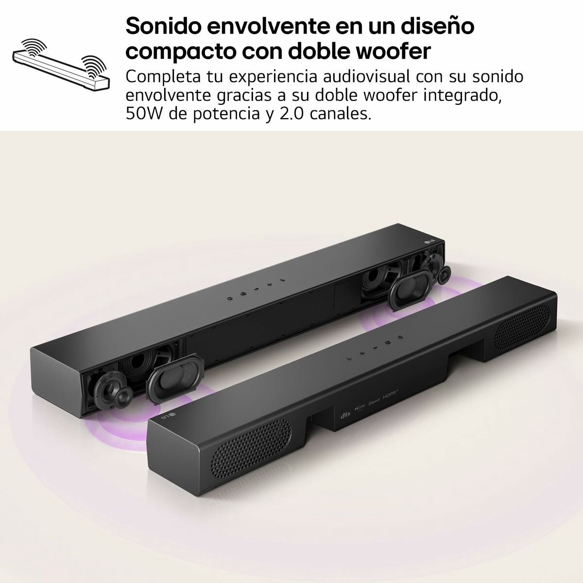 LG S20A soundbar 2.0 kanalen, 50W met Dolby Atmos thumbnail 5