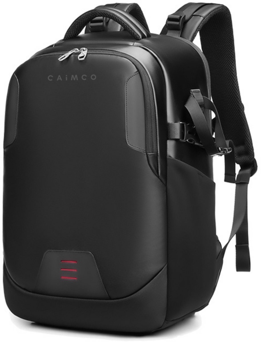 Caimco Capture 2-in-1 Camera Rugzak met Laptopvak – Hardcase & Spatwaterdichte Backpack voor Camera, Drone & Accessoires – Multifunctionele Rugtas voor Werk & Reizen – Zwart