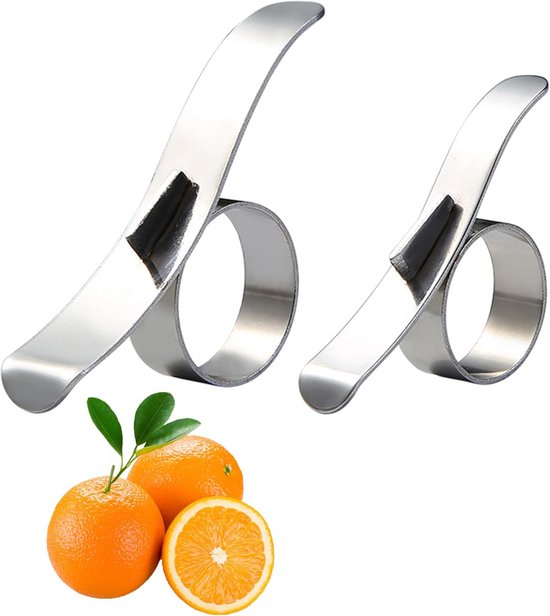 2 stuks sinaasappelschilmesjes, fruitschiller, sinaasappelschiller