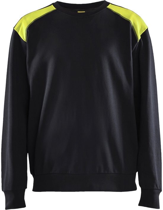 Blaklader Sweatshirt bicolore 3580-1158 - Zwart/Jaune Haute Visibilité - L