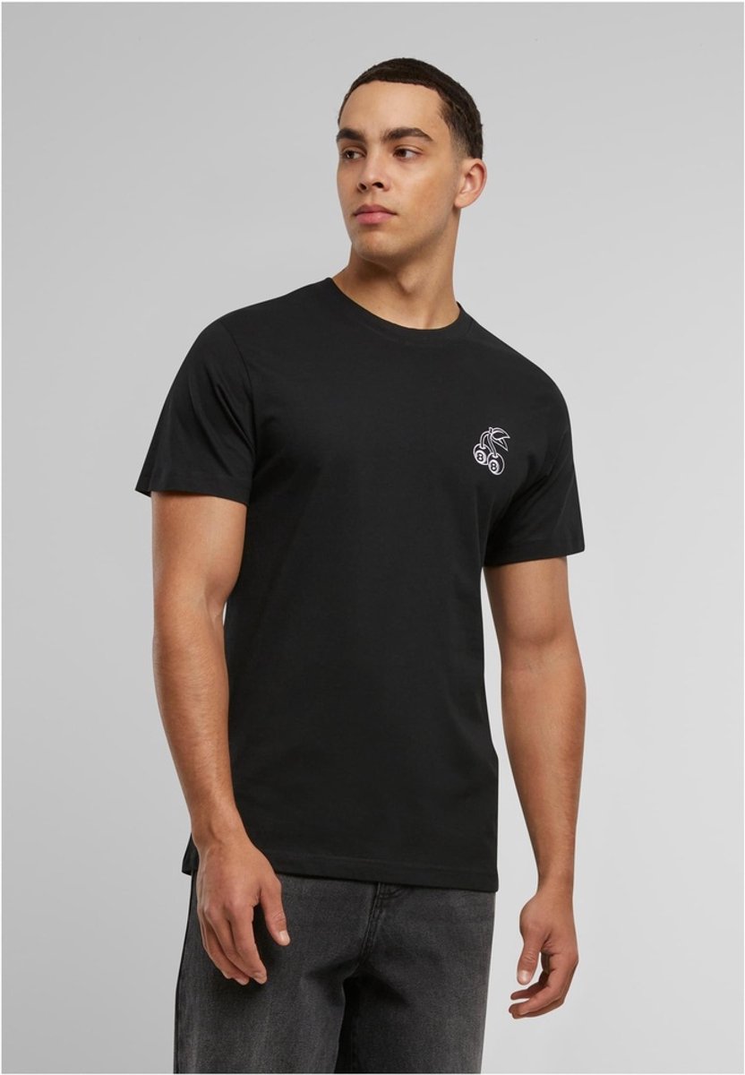 Mister Tee 8Ball Cherry EMB Tee Zwart