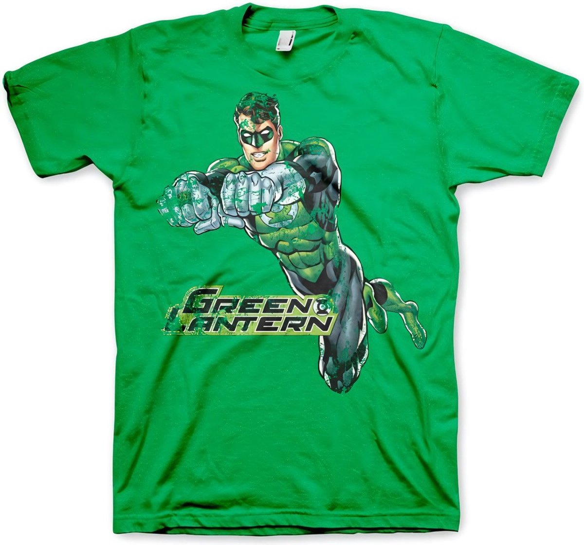 DC Comics Green Lantern Heren Tshirt -L- Distressed Groen