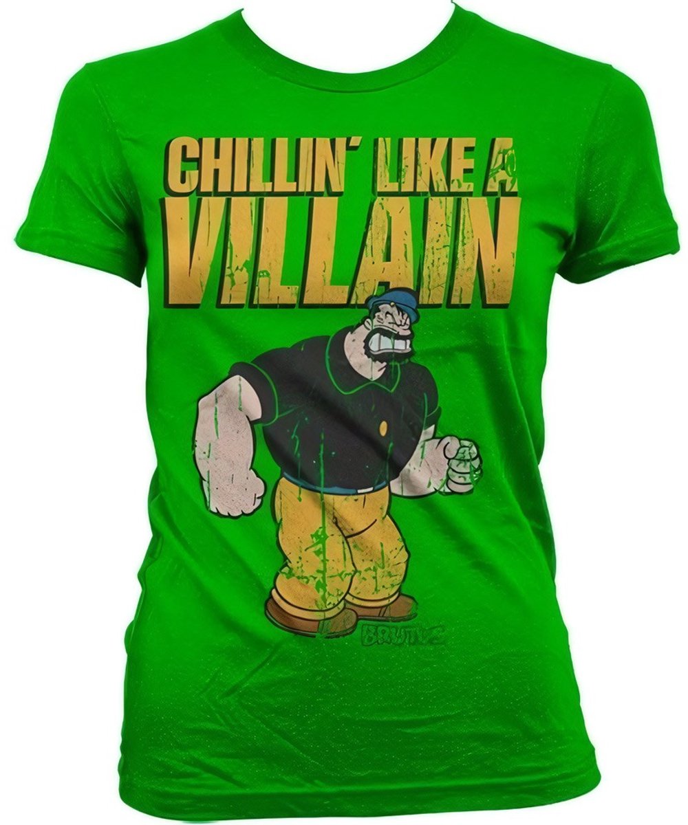 Popeye Chillin'Like A Villain T-shirt voor dames, groen