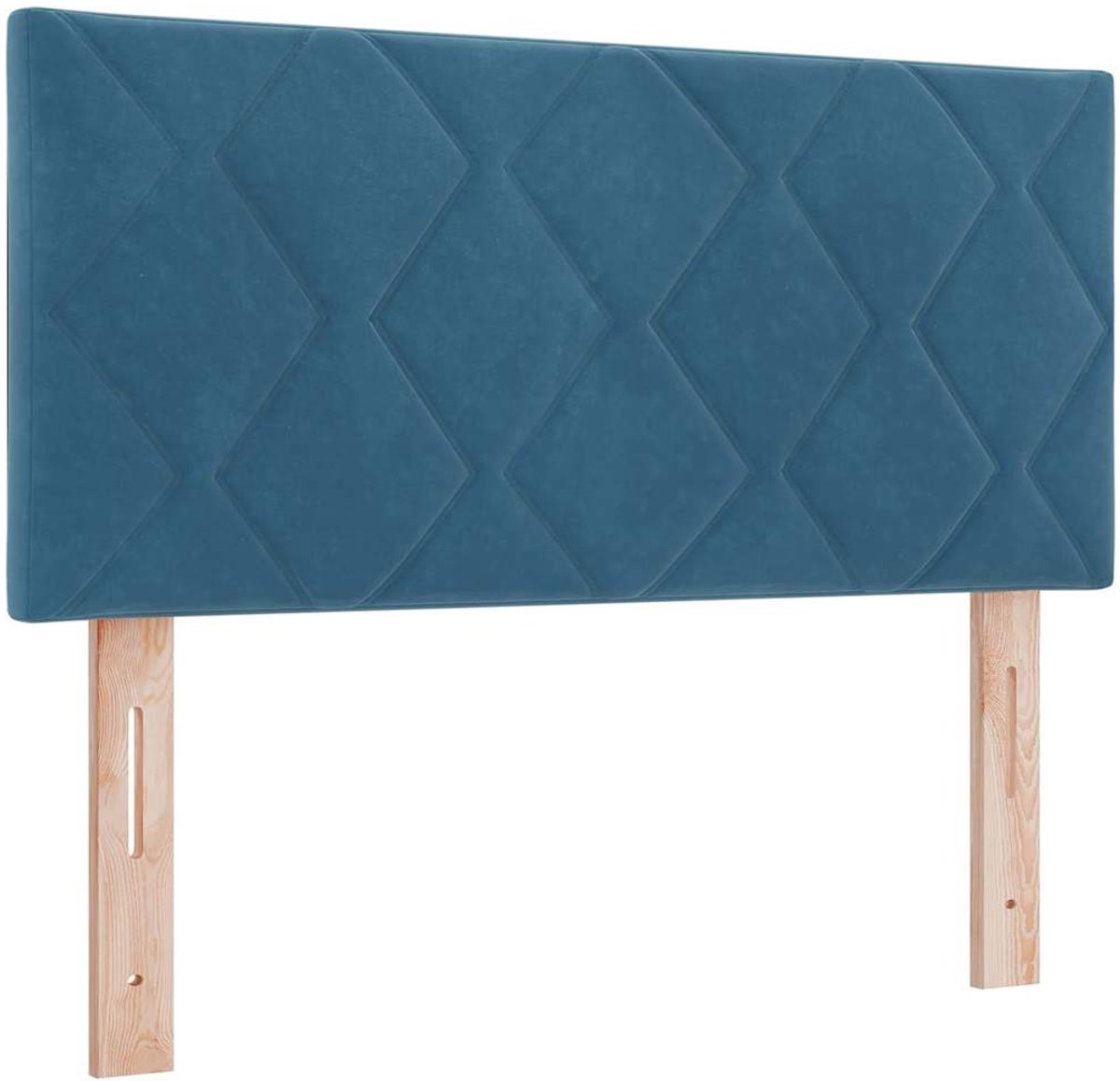 vidaXL LED - Hoofdbord - Donkerblauw - 100 - cm - Fluweel