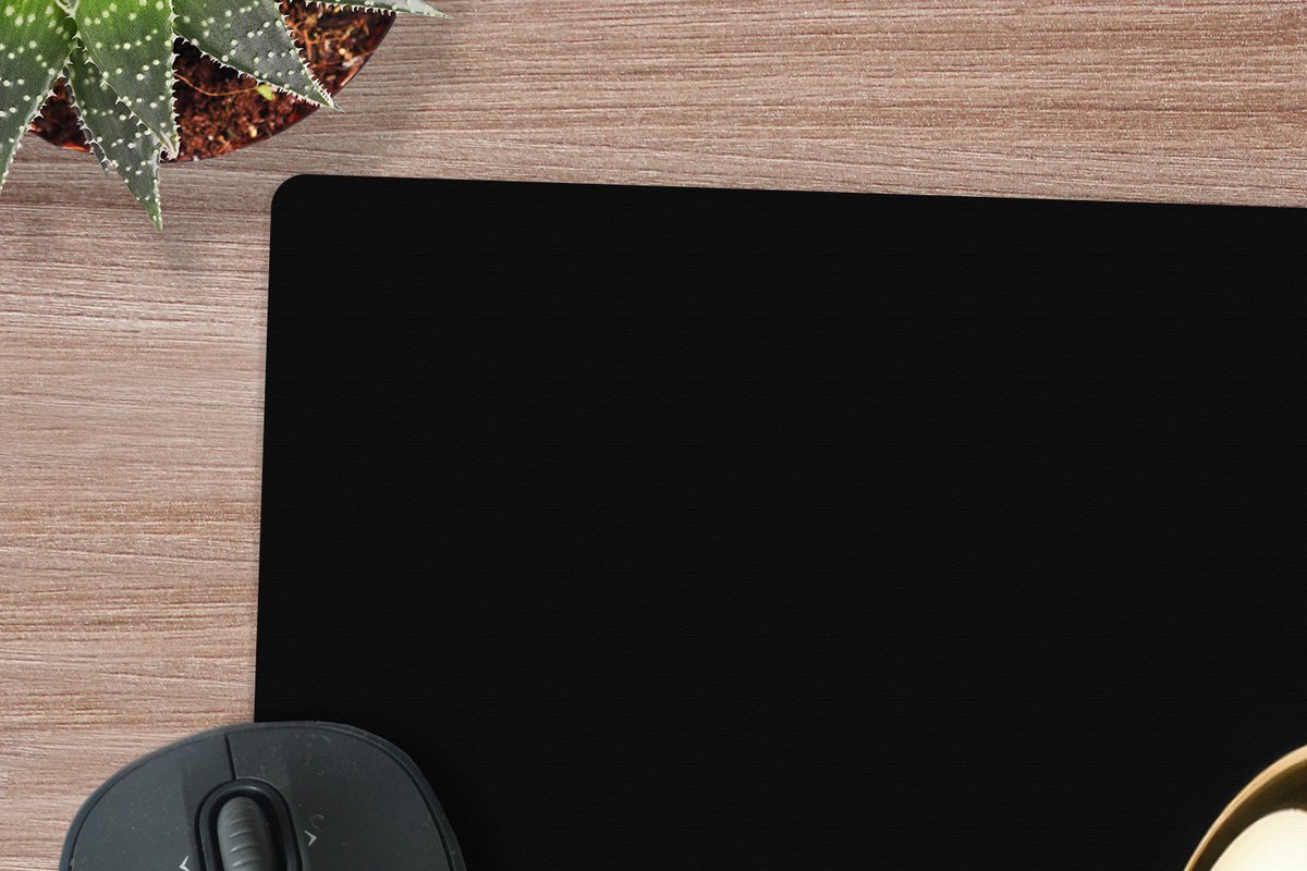 Muismat XXL 90x60 cm - Bureau onderlegger - Bureau mat Appel - Goud - Chrome - Zwart - Bureaumat - Gaming mousepad xl - Bureaulegger groot - Computer deskmat