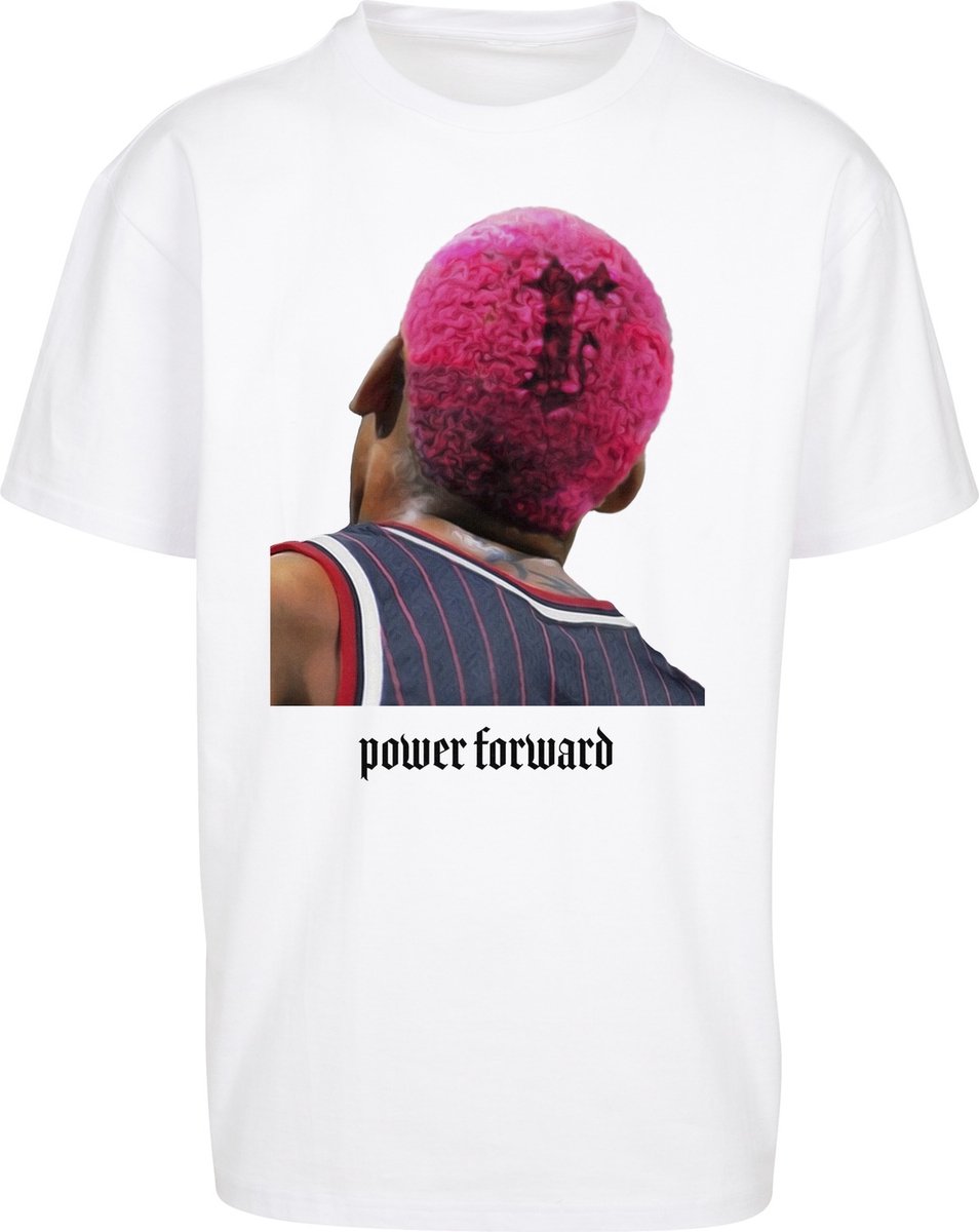 Mister Tee Power Forward Oversize Heren T-shirt XS Wit