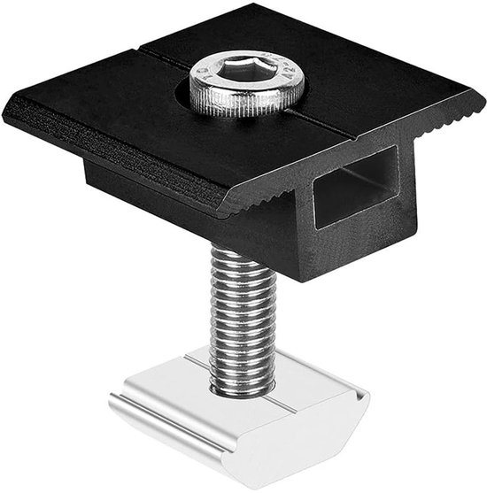8 stuks 30 mm aluminiumlegering zonnepaneel montagebeugels middenklemmen fotovoltaïsche trapeziumvormige montagebeugels houder zonnepaneel — afbeelding 2